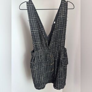 Black and White Tweed Jumpsuit